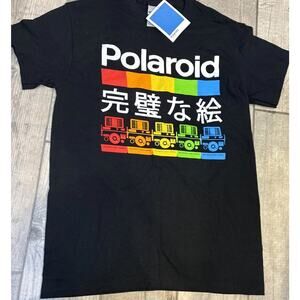 Vintage Style Polaroid Black T-Shirt NWT Size Small